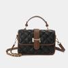 Bolsa quadrada pequena de corrente losango estilo Chanel nova moda versátil popular feminina bolsa mensageiro portátil bolsa de ombro texturizada