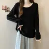 Camiseta Longa de Renda para Mulheres Plus Size que Esconde a Barriga, Novo Estilo Primavera e Outono 2025, Corte Amplo, Emagrecimento, Top Fashion