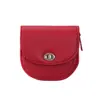 Bolsa redonda pequeña ~ Artículo más vendido transfronterizo, bolso de solapa pequeño de alta gama con cierre de broche y cremallera, tarjetero estilo Chanel, monedero moderno y dulce