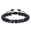 Pulseira de Pedra Vulcânica e Olho de Tigre com Fecho Ajustável Pedras Naturais para Aromaterapia Cura Espiritual e Joia Wellness da Moda para Homens e Mulheres Pulseira Ajustável Feita à Mão
