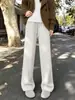 Pantalones de Pierna Ancha de Lana Acetato para Mujer, Nuevo Estilo Otoño e Invierno 2026, Forro Polar, Pantalones Rectos Estrechos para Figuras Petite
