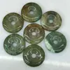 Ágata Pedra Natural Fivela de Segurança 25mm Moedas Antigas Nostálgico Pedra Natural Moedas Antigas