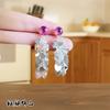 Aretes de Borla de Lentejuelas de Corazón Plateado, Femeninos, de Alta Gama, Estilo Cool, Aretes de Doble Uso, Aretes Únicos para Rostros Cuadrados y Redondos