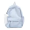Nova Mochila Alta Aparência Estilo Coreano Ins Girly Casual Viagem Leve Bolsa de Ombro Duplo Sensação Relaxada Mochila Estudante