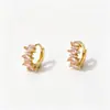 Pendientes de Plata de Ley S925 Incrustados con Circonita para Mujer Diseño de Nicho Alto Sentido de la Moda Europea y Americana ins Brazaletes para Oreja Accesorios Versátiles para Pendientes
