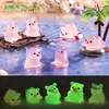 Micro Paisagem Luminous Desenho Animado Rosa Fosco Porco Mengli Decorações DIY Acessórios para Pendurar Pequenos Enfeites de Mesa