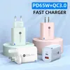 Novo Carregador Pd20W Transfronteiriço com Luz um Plus C Porta Dupla Cabeça de Carregamento Rápido Qc3.0 Nitreto de Gálio Regulamentos Europeus e Americanos Regulamentos Britânicos
