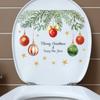 Comercio Exterior Transfronterizo Bolas Colgantes de Hojas de Navidad Estrellas Pegatinas para Inodoro Pegatinas de Pared Tapa de Inodoro Pegatinas Decorativas para Cisterna SD103