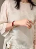 Nova Blusa Bordada em Crochê Estilo Chinês para Mulheres, Nova Moda Verão 2026, Artesanato Requintado, Camisa Simples Elegante e Estilosa com Gola Redonda