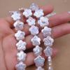 Cuentas barrocas perfiladas de flor de ciruelo, perlas naturales de agua dulce, collar DIY, materiales semiacabados para accesorios de prendas de vestir