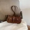 Bolsa de ombro Maillard para o outono e inverno, estilo commuter, para mulheres, nova moda 2026, bolsa de ombro retrô, bolsa transversal versátil para o dia a dia