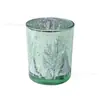 Suporte de Vela para Árvore de Natal Vidro Galvanizado Aromaterapia Mesa Decoração de Casa em Estoque