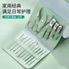 Conjunto de cuidados para manicure, cortador de unhas, ferramentas de manicure, lâmina reta, lâmina angular, tesoura pontuda para cutículas, limpador de ouvido, cortador de unhas, conjunto completo