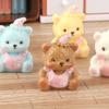 Oso Crema Lindo Oso Barriga Oso Micro Comida Juego DIY Pegamento Crema Resina con Casa de Muñecas Juguete de Escritorio Adornos