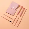 Set de 8 Pinceles de Maquillaje de Pelo Animal de Alta Calidad