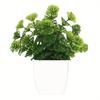Bonsai de Eucalipto de Flor Artificial Transfronteiriça Decoração de Mesa para Sala de Estar Doméstica Planta Verde Mini Vaso de Plástico Enfeites de Flor Artificial