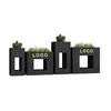Conjunto de Floreiras de Aço Inoxidável para Exterior, Caixa de Plantio Retangular de Ferro Forjado, Calha para Flores, Suporte para Flores, Vaso de Flores para Exterior de Chão