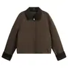 Chaqueta de solapa con bloques de color estilo retro japonés Rumeng, unisex, moda urbana de otoño, abrigo versátil extragrande para ir al trabajo
