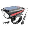 7588 Faro Delantero Recargable Solar para Bicicleta Luz con Bocina Recargable por USB Equipo de Iluminación para Ciclismo de Montaña Nocturno