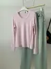 Nueva colección de otoño e invierno: Camiseta de algodón de manga larga, adelgazante, elástica, con textura de mousse, cuello mao, estilo coreano, versátil para usar en capas