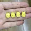 Estatua de Buda de Rostro Largo de Turquesa de Magnesita de Alta Calidad, Zorro de Nueve Colas y Accesorios de Loto para Accesorios de Moda Hechos a Mano para DIY