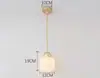 Candelabro Minimalista Moderno Nórdico para Comedor con Pantalla de Vidrio Blanco Leche, Candelabro de Disco Largo de una Sola Cabeza, Lámpara de Barra de Bar para el Hogar