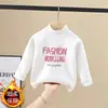 Capa base térmica de forro polar para niñas Otoño Invierno 2026 Estilo Nuevo Ropa interior cálida para estudiantes Talla Mediana Grande Niñas Cuello semi-alto Top para niña