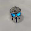 Hombre máscara espartana anillo de acero de titanio anillo personalizado para hombres europeos y americanos anillo de hombre estilo punk calavera dominante