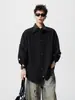 Camisa casual de moda vintage lavada y desgastada para hombres y mujeres, diseño de otoño e invierno, chaqueta camisa recta de manga larga de alta gama
