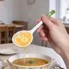 Colher de cerâmica para casa escritório dormitório estudantes comer colher de sopa flores criativas estilo cartoon colher de cabo longo