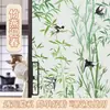Película de Vidrio con Patrón Impreso a Color al por Mayor para Ventanas de Baño, Película Anti-Mirada para Puertas de Baño, Película de Privacidad
