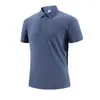 Nueva Camisa Polo de Negocios de Verano para Hombre, de Alta Gama para Golf, Secado Rápido, Cuello Alto, Diseño Casual para Hombre