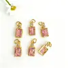 Piedra Cúbica de Zirconia Geométrica Colorida Rectangular Colgante Joyería Pulsera Collar Pendientes Colgante Accesorios DIY Materiales de Producción