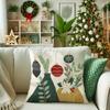 Nueva Almohada Navideña de Amazon, Cojín para Sofá, Funda de Cojín Decorativa, Suministros para el Hogar Transfronterizos, Venta al por Mayor de Regalos Festivos