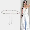 Cinturón Tejido Estilo Étnico Bohemio para Mujer, Delgado Cinturón Decorativo para Faldas, Accesorio para la Cintura, Cadena para la Cintura, Estilo Mori