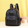 Nueva Mochila para Mujer con Patrón de Hueso de Pescado de Cocodrilo Gran Capacidad Mochila para Mujer de Exterior Moda Mochila Escolar Bolso de Viaje de Moda Fábrica