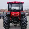Trator de Quatro Rodas Vermelho Oriental Lx904 com Câmbio de Marchas, Pneus Grandes, Cabine com Ar-Condicionado, Trator Agrícola