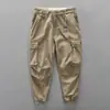 Pantalones de Trabajo Vintage Estilo Americano Lavados de Alta Resistencia para Hombre, Pantalones Jogger Holgados, Pantalones Casuales Modernos para Primavera y Otoño