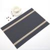 Nuevo mantel individual a rayas de estilo nórdico, tapete aislante antideslizante, tapete desechable de PVC para mesa de hotel, mantel individual occidental para el hogar, venta al por mayor