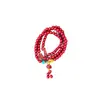 Pulseira Exquisita Popular com Contas de Cinábrio, Design de Lótus Multicamadas, Pulseira de Cinábrio com Baixo Teor, Item Colecionável