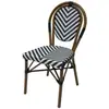 Juego de Mesa y Sillas de Exterior Estilo Francés para Jardín, Patio de Ocio, Balcón para Cafeterías y Tiendas de Té con Leche, Juego de Mesa y Sillas de Mimbre Vintage para Exteriores