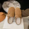 Zapatos de Algodón Estilo Birkenstock de Suela Gruesa Retro para Mujer, Nuevos Otoño e Invierno 2026, Slip-On, Doble Algodón, que Aumentan la Altura, Puntera Cerrada, Medias Pantuflas
