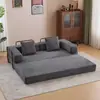 Sofá-Cama Dobrável de Três Lugares para Apartamento Pequeno, Comprimido a Vácuo, Dupla Finalidade, com Esponja de Alta Densidade e Veludo para a Sala de Estar