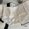 Ropa interior sin costuras antibacteriana grado 7A para otoño e invierno para niñas, bragas sencillas japonesas de algodón de fibra larga con entrepierna inferior cómoda de talle medio
