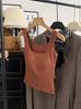 6617 # Colete Básico Aquecido de Gola Quadrada de Uma Xícara para Mulheres no Outono e Inverno, Blusa Térmica Escovada para Uso Externo