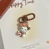 Lanyard Colgante Lindo de Resina de Dibujos Animados para Niña Correa para Teléfono Conejo Estampado de Leopardo kt Llavero de Niña Colgante para Bolso Transfronterizo