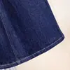 Estilo Verano Talla Grande Tencel Delgado Cintura Elástica Falda Midi de Mezclilla Casual Suelta Adelgazante Falda de Línea A
