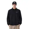 Ropa de Hombre Fengshe / Camisa Polo Estampada Nueva Primavera y Otoño 2026 para Hombre, Forrada de Polar, Engrosada, de Manga Larga, Corte Holgado, Sudadera con Cuello de Solapa