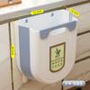 Lixeira da cozinha pendurada doméstica Classificação de resíduos de cozinha dobrável armário porta parede pendurada vaso sanitário armazenamento cesto de papel