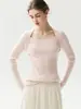 Diseño francés~Conjunto de dos piezas de cachemira para otoño e invierno estilo chal para mujer, ajuste ceñido, tejido de punto con cuello cuadrado